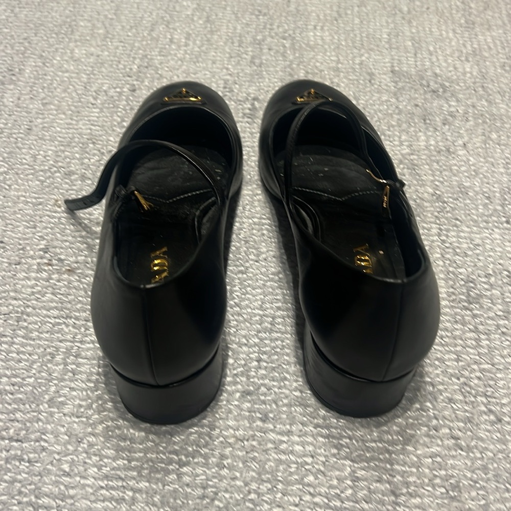 Prada Black Women's Mary Jane block heel size 39.5 - Picture 3 of 6
